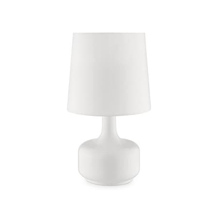 Ore Furniture Ore Furniture K-819WH 17.25 in. Cheru Powder White Mid-Century Modern Touch on Metal Table Lamp K-819WH